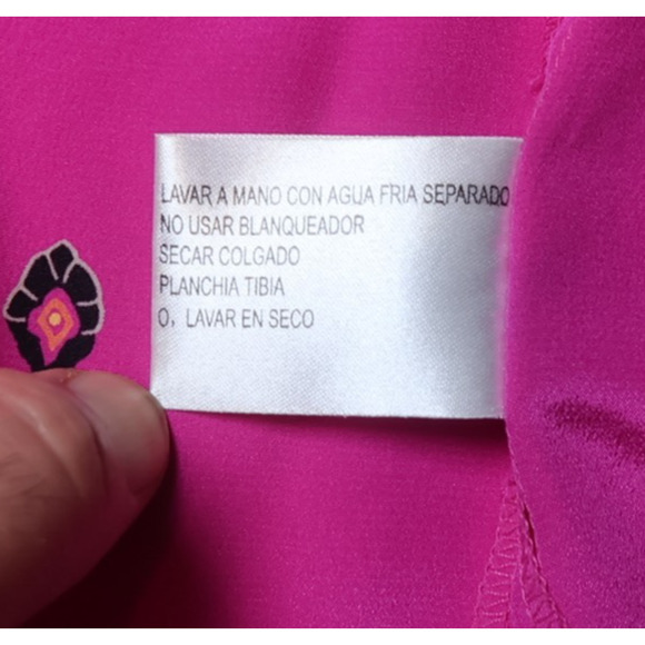 Silk Lore Magenta Shell Print Silk Camisole Scoop Neck Sleeveless MSPR $98 Sz M - Picture 10 of 12